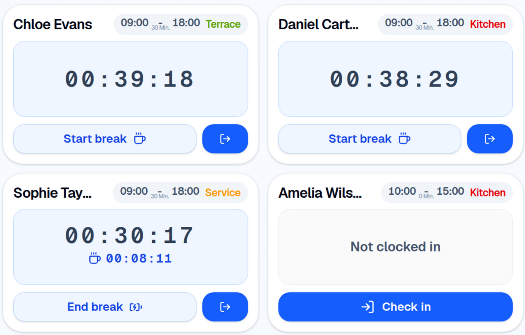 Track working hours easily